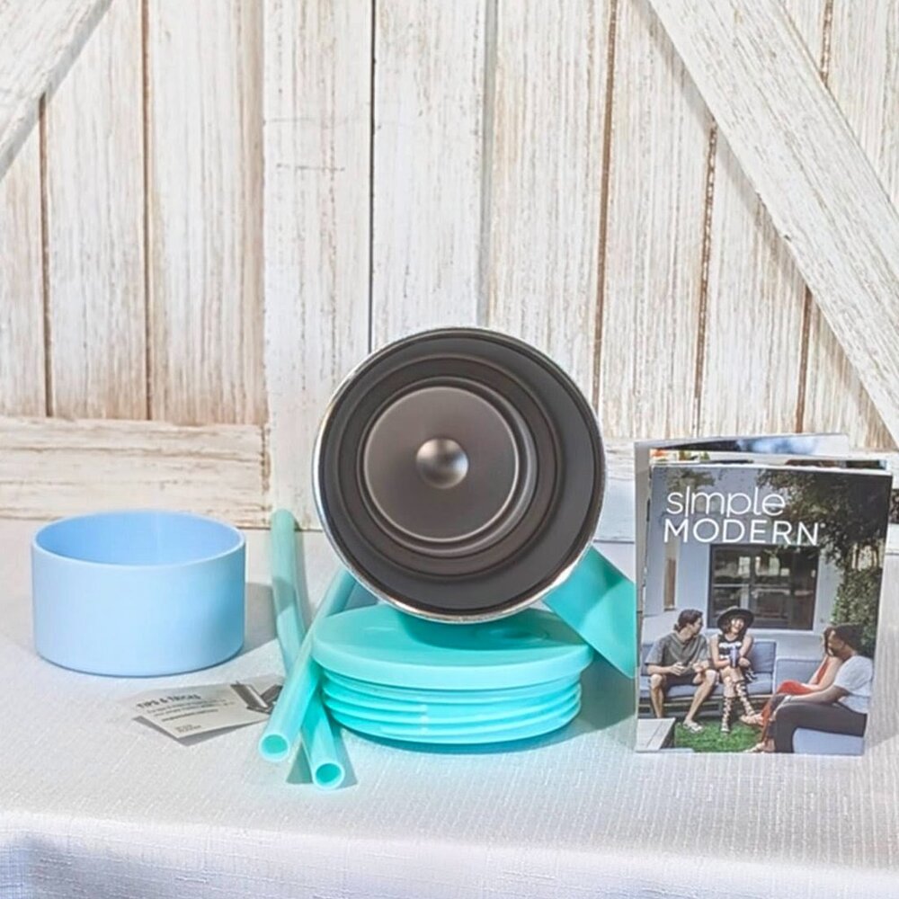 Simple Modern Cool Mint Ombre 40 oz Trek Tumbler with Handle NIB - Picture 5 of 11